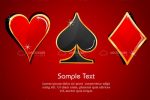 Poker Card Suit Symbols with Sample Text
